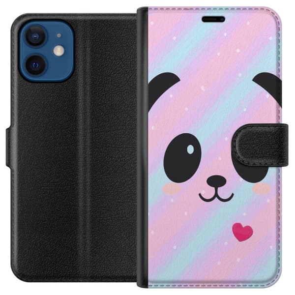Kompatibelt Plånboksfodral till Apple iPhone 12 mini Regnbåge Panda
