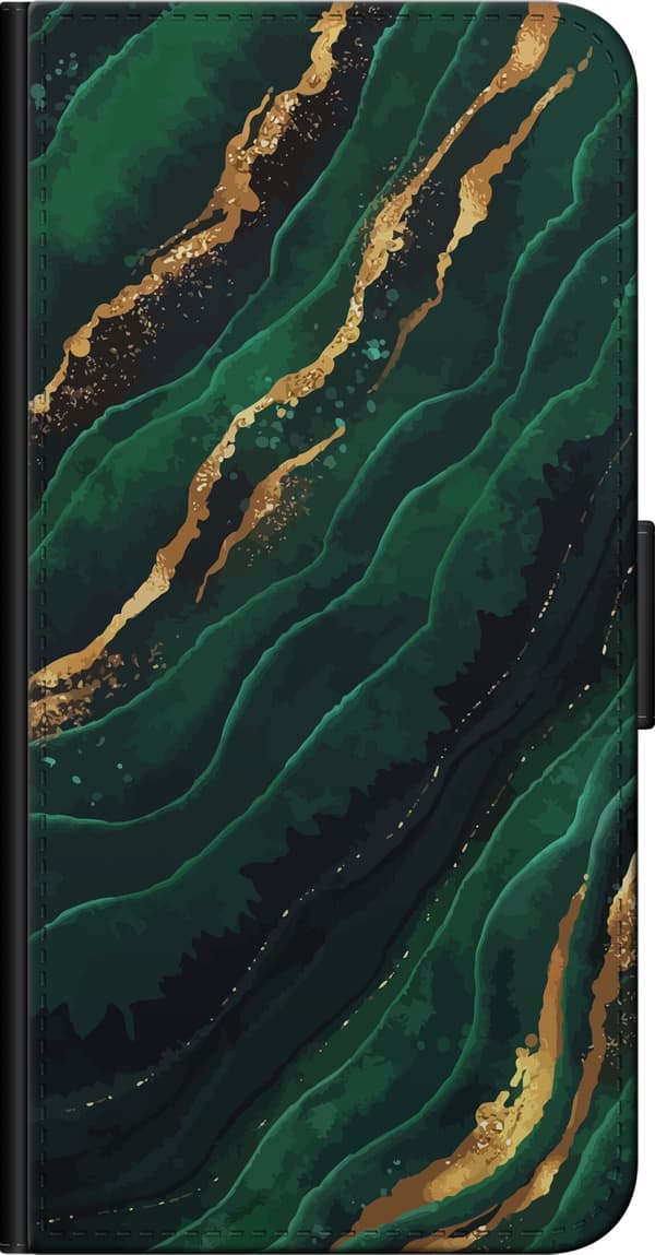 Kompatibelt Lommeboketui til OnePlus 9 Pro Marmor Gull Grønn