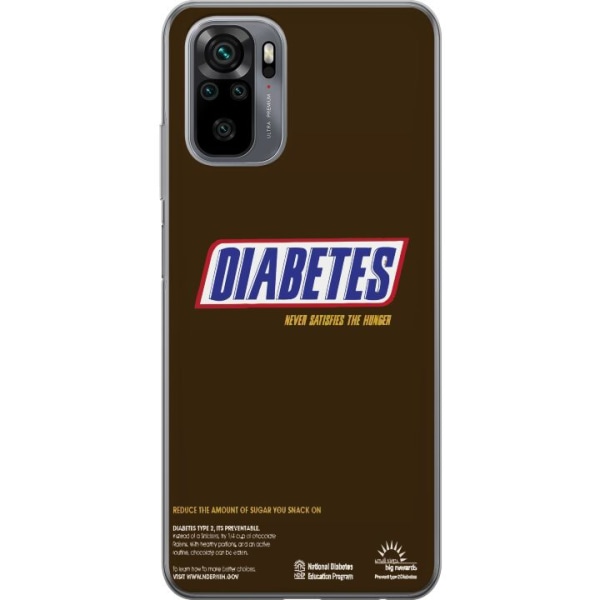 Xiaomi Redmi Note 10 Gennemsigtig cover Diabetes Snickers