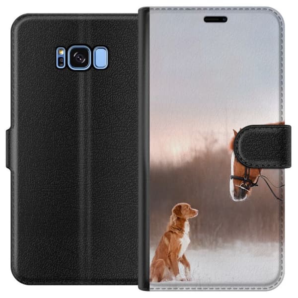 Kompatibelt Plånboksfodral till Samsung Galaxy S8 Häst & Hund