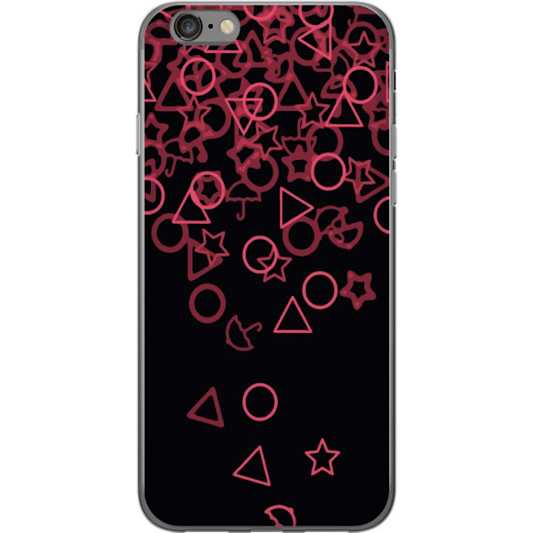 Apple iPhone 6s Genomskinligt Skal Squid Game Ikoner Serie Design Populärt TV Spel Ikoner Grafiskt Motiv Asiatisk Trend Dramaserie