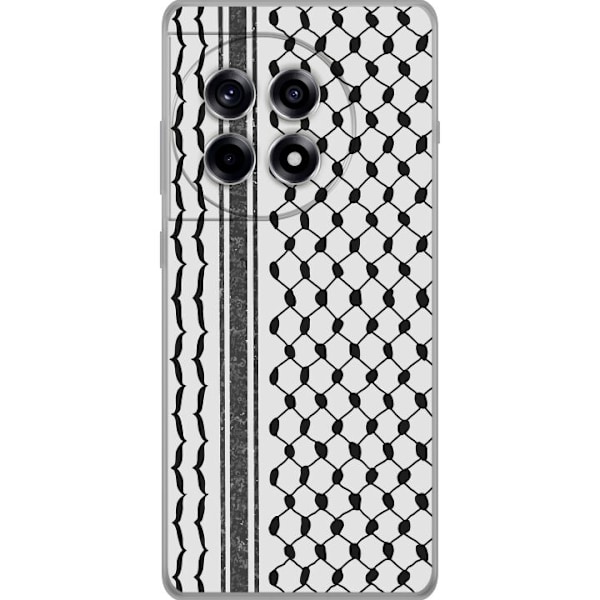 OnePlus 12R Läpinäkyvä kuori Palestiinalainen kuvio - perinteiseen tyyliin inspiroima keffiyeh-kangas
