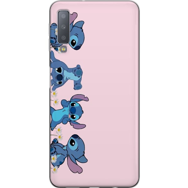 Samsung Galaxy A7 (2018) Gennemsigtig cover  Stitch Grin & Leg