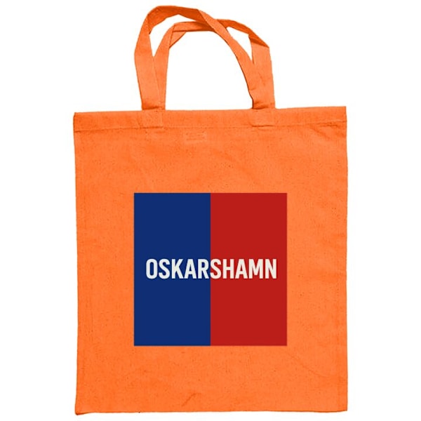 Mulepose | Holdbar Indkøbstaske i Stof Oskarshamn – Hockey Orange
