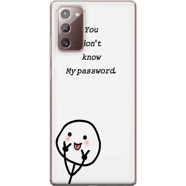 Samsung Galaxy Note20 Genomskinligt Skal You Don’t Know My Password – edgy textmotiv med attityd