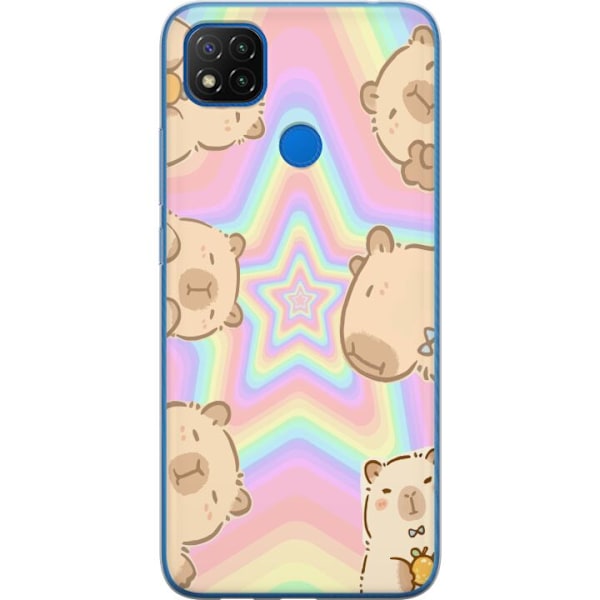 Xiaomi Redmi 9C NFC Läpinäkyvä kuori Kawaii Capybara Galaxy