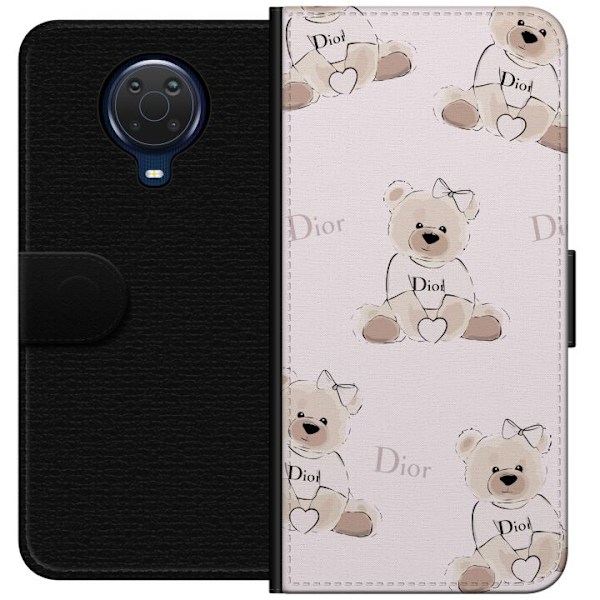 Nokia G20 Tegnebogsetui Teddy Dior Vibes - luksuriøs bamse i