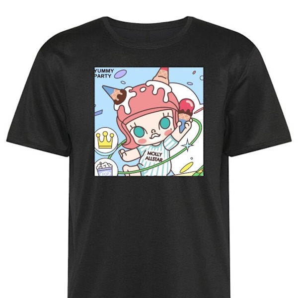 Trænings T-shirt | Sport T-shirt til Voksen Molly sort 3X-Large