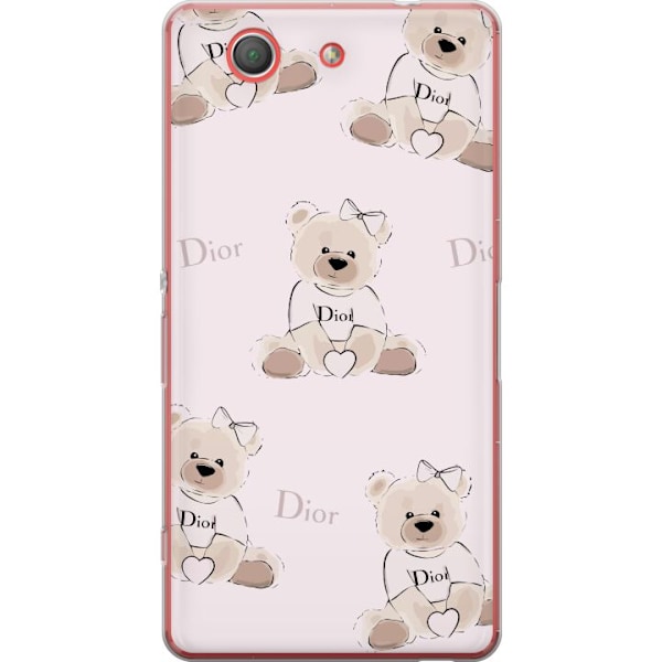 Sony Xperia Z3 Compact Gjennomsiktig deksel Teddy Dior Vibes - luksuriøs teddybjørn i motestil