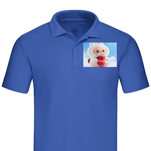 Poloshirt til Voksen | Elegant Poloshirt Labubu Summer Edition Blå Lille