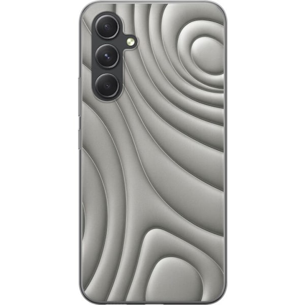 Samsung Galaxy A55 Läpinäkyvä kuori Hopea-aallot