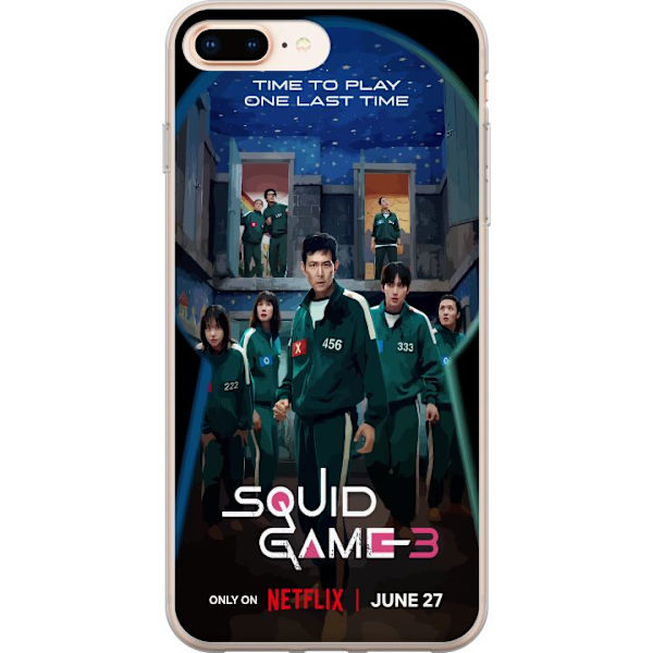 Apple iPhone 7 Plus Läpinäkyvä kuori Squid Game Kausi 3 TV-sarjan hahmot Suositut TV-sarja Motiivit Ikoni Jännitys Draama Aasialainen suunnittelu