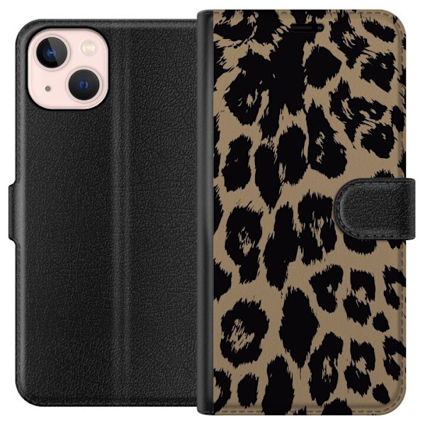 Apple iPhone 13 Lompakkokotelo Leopard