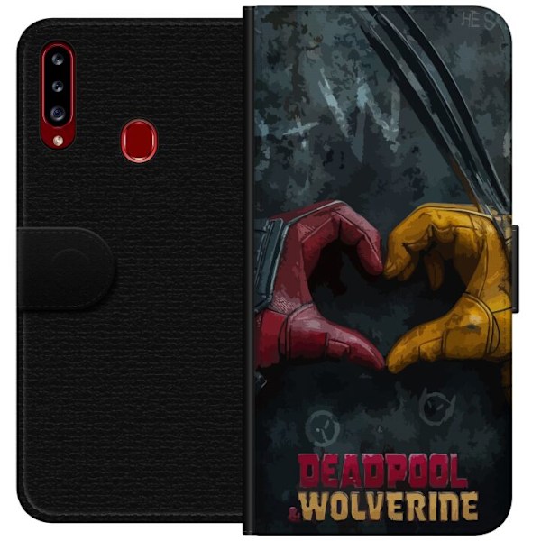 Samsung Galaxy A20s Tegnebogsetui Wolverine Deadpool