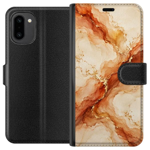 Kompatibelt Lommeboketui til OnePlus 15R Ravmarmor beige