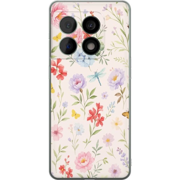 OnePlus 10 Pro Genomskinligt Skal Blommor