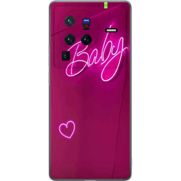 vivo X80 Pro Gennemsigtig cover Baby Hjerte