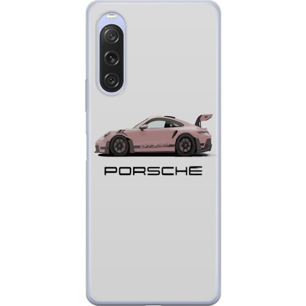 Sony Xperia 10 V Läpinäkyvä kuori Porsche 911 Pink