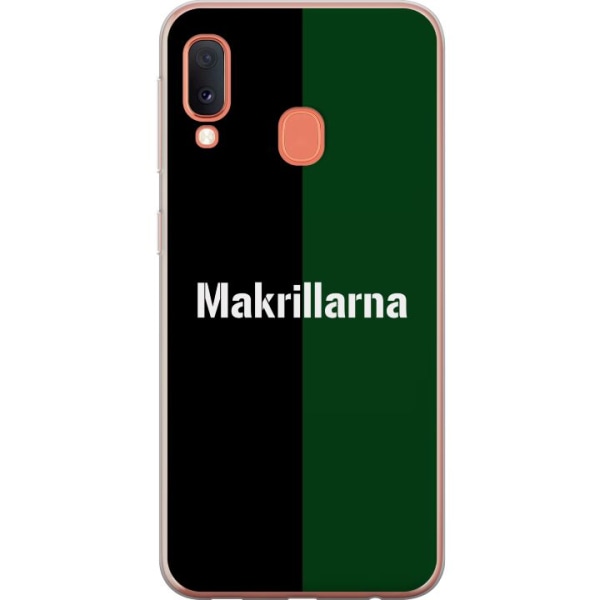 Samsung Galaxy A20e Läpinäkyvä kuori Makrillijalkapallo