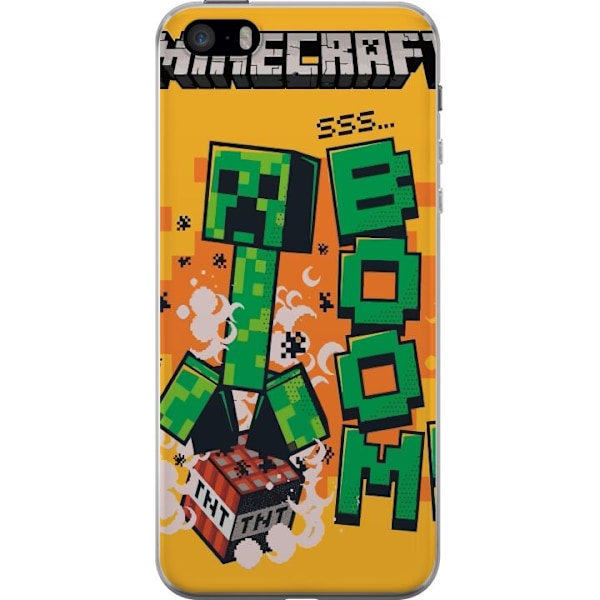 Apple iPhone SE (2016) Läpinäkyvä kuori Minecraft Boom
