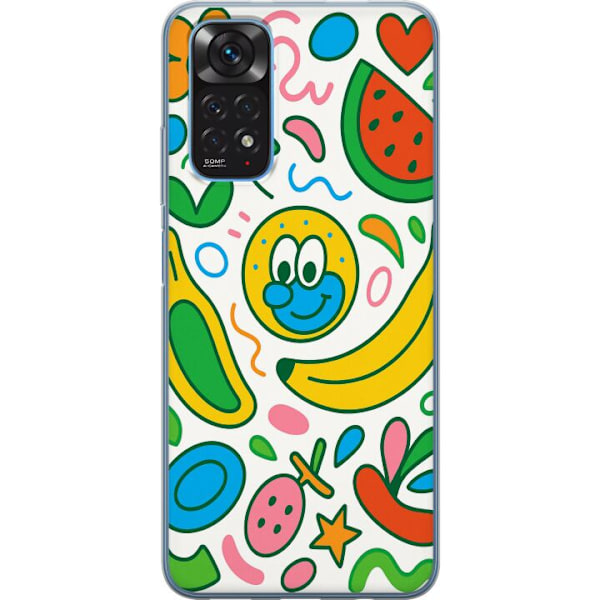 Xiaomi Redmi Note 11S Gennemsigtig cover Sommerfugle Slør