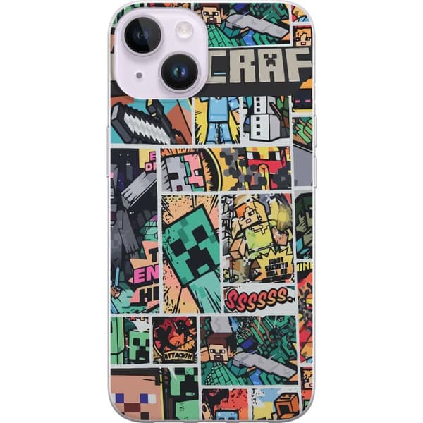Kompatibel Mobilcover til Apple iPhone 14 Minecraft Kunst