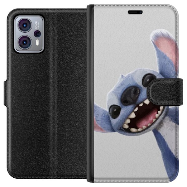 Motorola Moto G23 Plånboksfodral Stitch i Fart – Kawaii Design för Fans & Barn