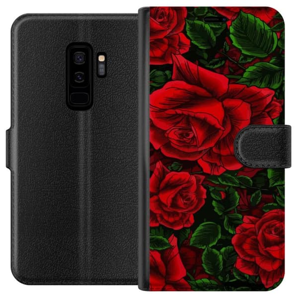 Kompatibel Tegnebogsetui til Samsung Galaxy S9+ Blomster
