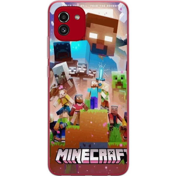 Samsung Galaxy A03 Läpinäkyvä kuori Minecraft