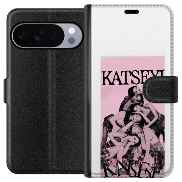 Kompatibel Tegnebogsetui til Google Pixel 10 Pro kattøje pink