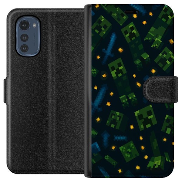 Motorola Moto E32s Tegnebogsetui Minecraft Dungeons Mob