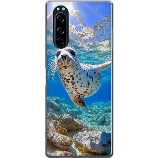Sony Xperia 5 Läpinäkyvä kuori Myynti Meri Uiminen Eläinaihe Luonto Vesimotiivi Sininen Suunnittelu Meriteema Suosittu Motiivi Villieläimet