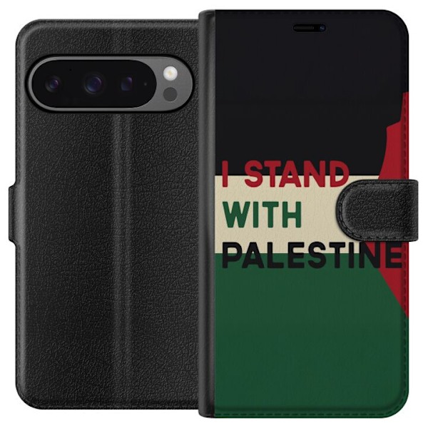 Google Pixel 9 Pro XL Plånboksfodral Stand with Palestine – solidaritetsdesign med starkt budskap
