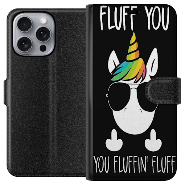 Apple iPhone 16 Pro Max Tegnebogsetui Fluffy Unicorn