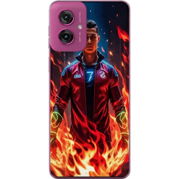 Motorola Moto G55 Genomskinligt Skal Ronaldo Inferno – fotbo