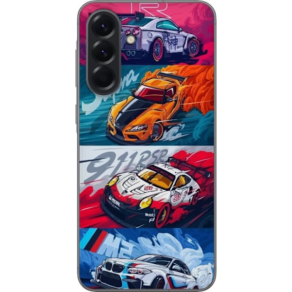 Samsung Galaxy A56 Läpinäkyvä kuori Nopeat Autot - Piirrett