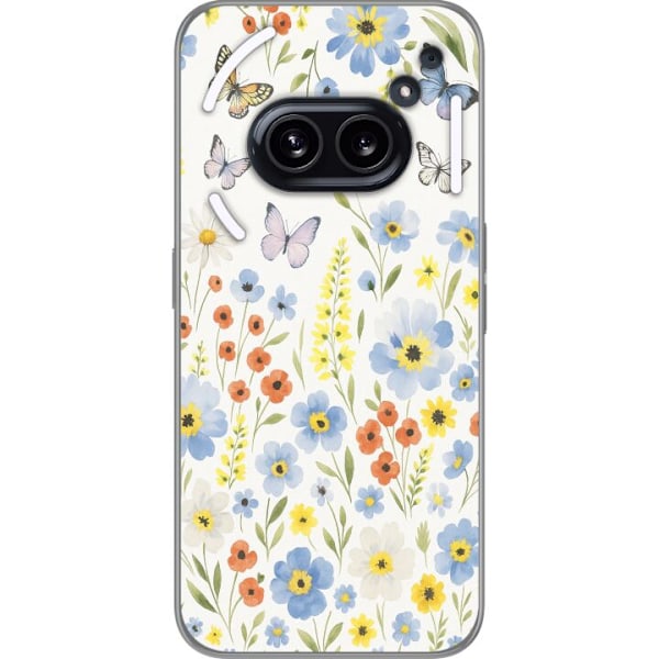 Nothing Phone (2a) Plus Läpinäkyvä kuori Kesäkukat