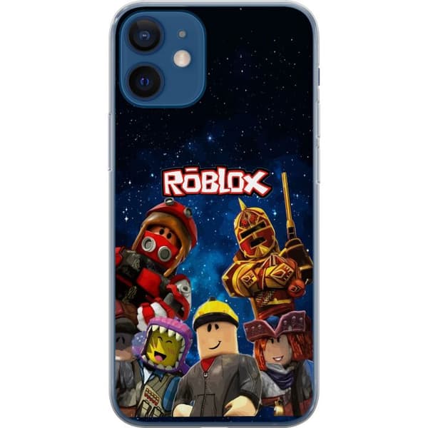 Kompatibelt Mobildeksel til Apple iPhone 12 mini Roblox romfigurer spillkarakterer stjernehimmel gaming blå
