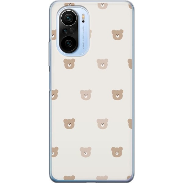 Xiaomi Mi 11i Gennemsigtig cover Teddybaggrund - søde teddybjørne mod en blød baggrund