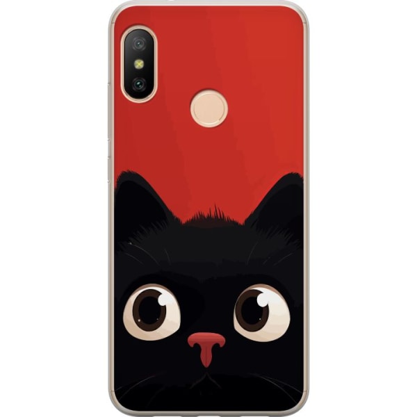 Xiaomi Redmi 6 Pro Läpinäkyvä kuori Leikkisä Kissa