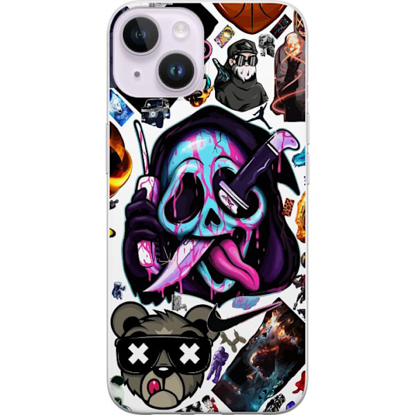 Kompatibelt Mobildeksel til Apple iPhone 15 Plus Stickers