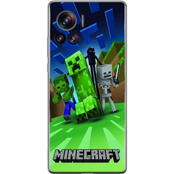 Motorola Edge 30 Ultra Läpinäkyvä kuori Minecraft Creeper mobilskal i klassisk grön pixelstil
