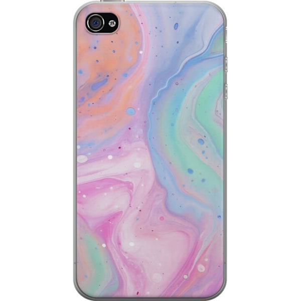 Apple iPhone 4 Gjennomsiktig deksel Pastellmarmor