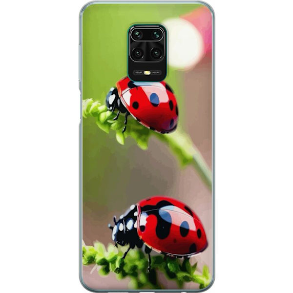 Xiaomi Redmi Note 9 Pro Läpinäkyvä kuori Leppäkerttu Hyönteinen Onni Symboli Luontoaihe Suosittu Graafinen Motiivi Koristelu Kesäkiertue