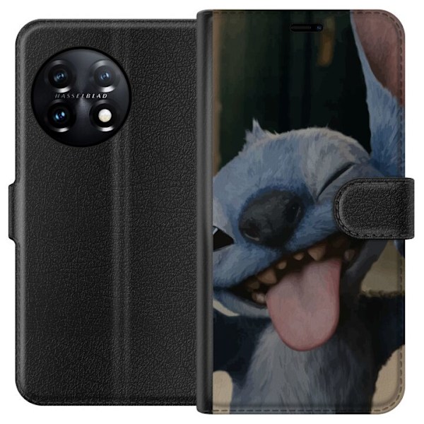OnePlus 11 Tegnebogsetui Stitch Sød Alien - Blå Favorit fra Ydre Rummet