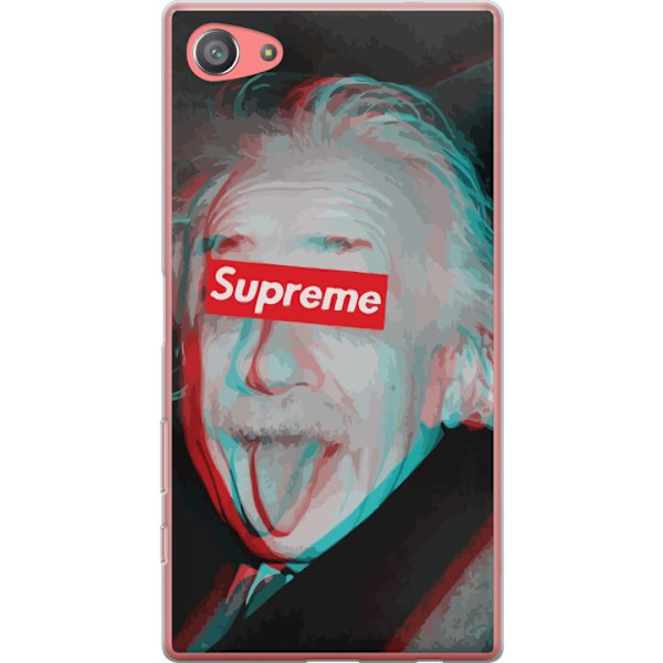 Sony Xperia Z5 Compact Genomskinligt Skal Supreme Albert Einstein 3D Motiv Streetwear Design Populär Vetenskap Ikoniskt Grafiskt Urban Art