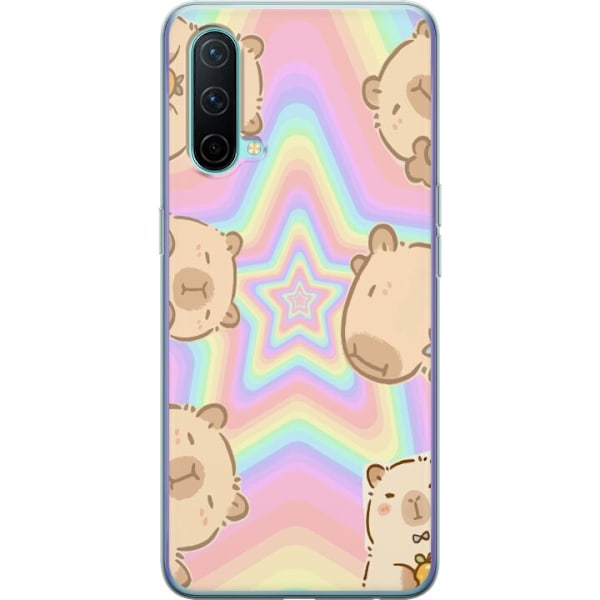 OnePlus Nord CE 5G Genomskinligt Skal Kawaii Capybara Galaxy Söt Anime Djur Rymdmotiv Kawaii Trend Present TikTok Design