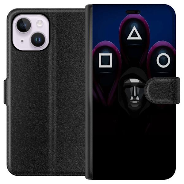 Apple iPhone 15 Plus Plånboksfodral Squid Game Säsong 3 Nya Ikoner Populär Serie TV Motiv Asiatisk Drama Trend Ikoniskt Grafisk Design