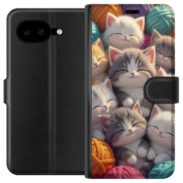 Yhteensopiva Lompakkokotelo Google Pixel 10a Sovande kattungar beige