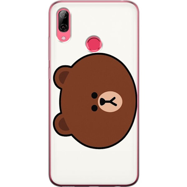 Huawei Y7 (2019) Läpinäkyvä kuori line friends brown